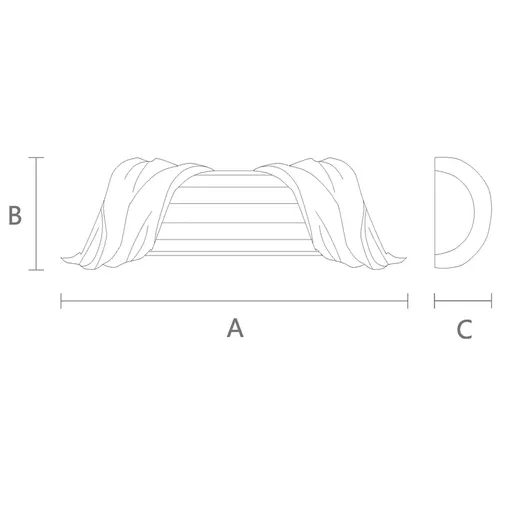 N-418 wood horizontal simple ribbon onlay